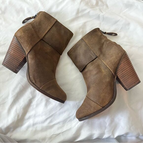 NEW | Rag & Bone Mineral Suede Newbury Ankle Harrow Boots Sz. 39 - Picture 1 of 11